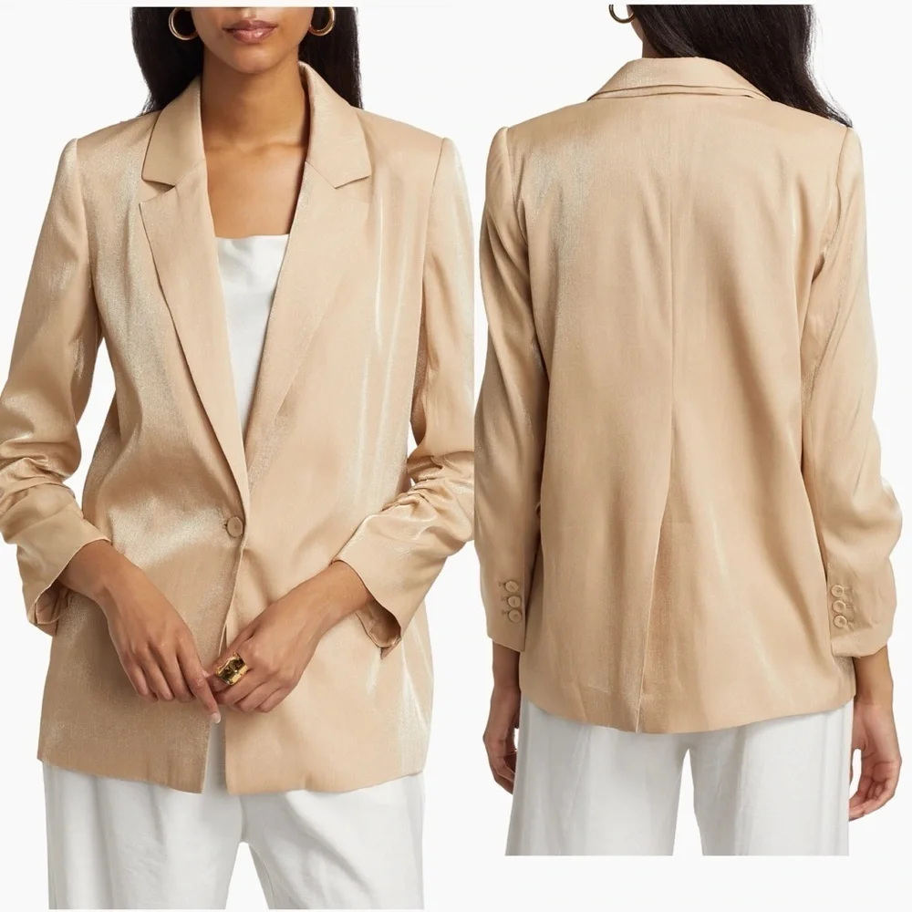 NWT Kobi Halperin Hope Metallic Jacket Blazer Layer